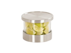 32oz Glass Mixology Jar With Stainless Steel Base And Lid